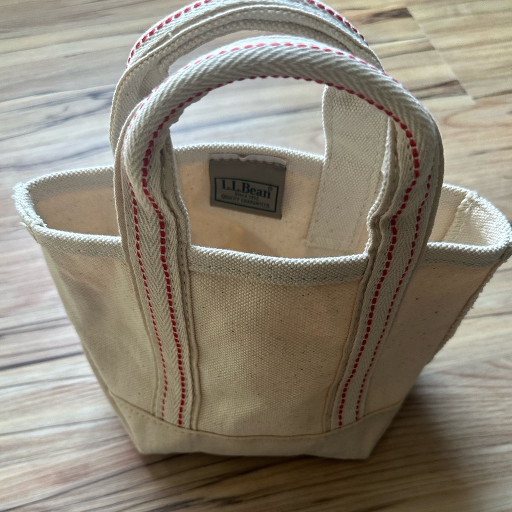 L.L. Bean Natural Canvas Micro Mini Boat and Tote